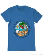 Tricou ADLER barbat Welcome to the tropical Albastru azuriu