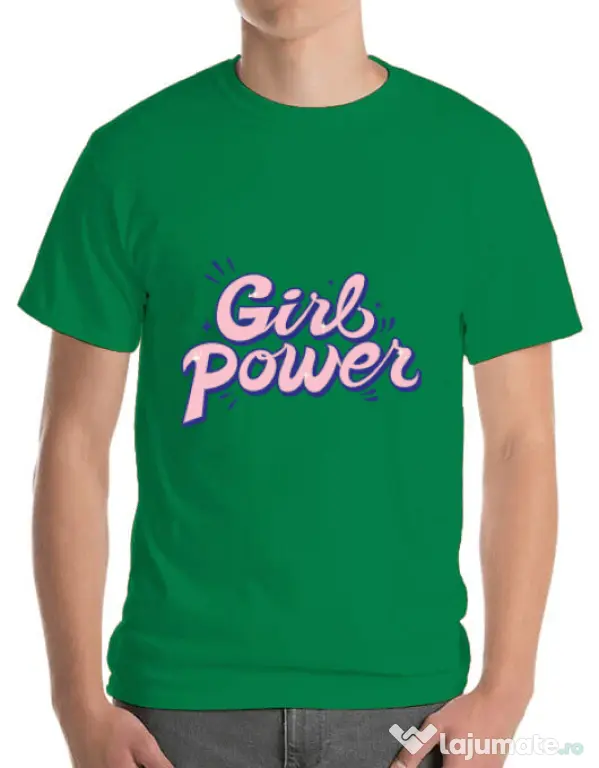 Tricou ADLER barbat Girl power Verde mediu