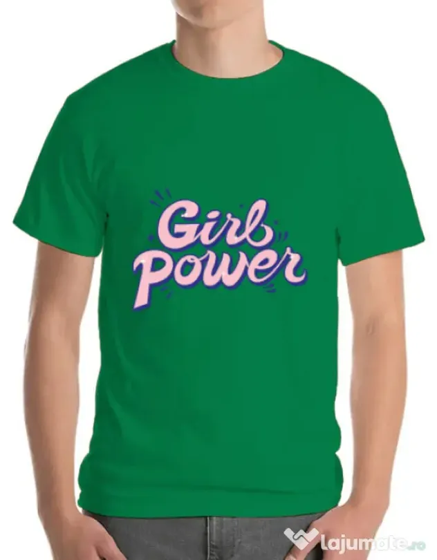 Tricou ADLER barbat Girl power Verde mediu