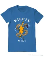 Tricou ADLER barbat Wicked wild Albastru azuriu