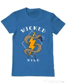 Tricou ADLER barbat Wicked wild Albastru azuriu