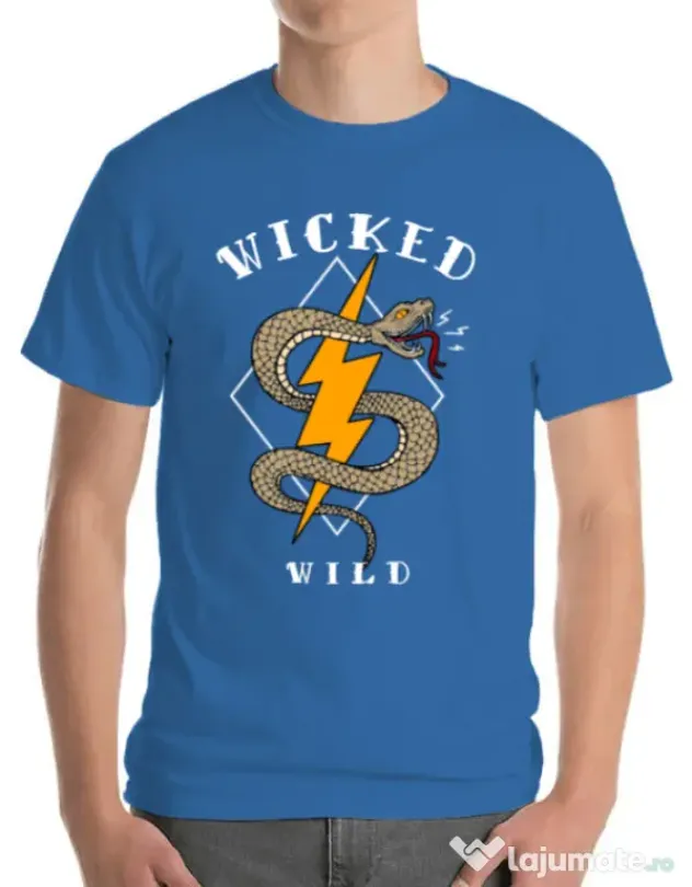 Tricou ADLER barbat Wicked wild Albastru azuriu