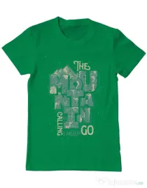 Tricou ADLER barbat The mountain is calling, I must go! Verde mediu
