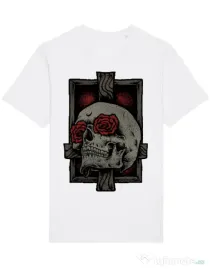 Tricou STANLEY STELLA barbat Skullcross Alb