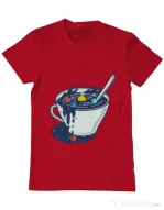 Tricou ADLER barbat Galaxy mug Rosu