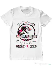 Tricou ADLER barbat Mamasaurus Alb