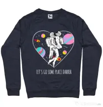 Bluza ADLER barbat Space love Denim inchis