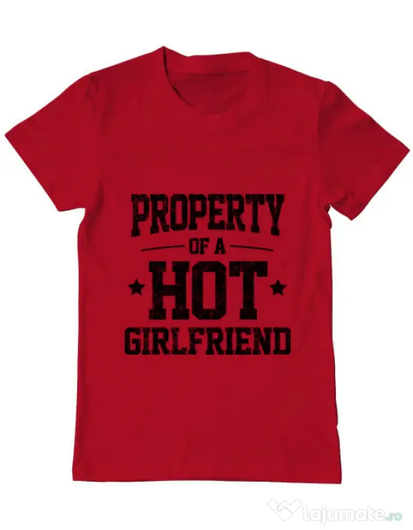 Tricou ADLER barbat Property of a hot girlfriend Rosu