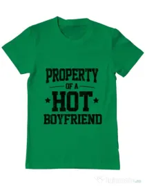 Tricou ADLER barbat Property of a hot boyfriend Verde mediu