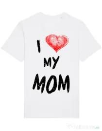 Tricou STANLEY STELLA barbat I love my mom Alb