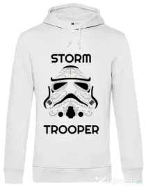 Hoodie barbat cu gluga Storm trooper Alb
