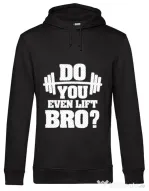 Hoodie barbat cu gluga Do you even lift Negru
