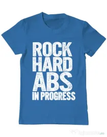 Tricou ADLER barbat Rock hard abs Albastru azuriu