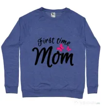 Bluza ADLER barbat First time mom Albastru melanj
