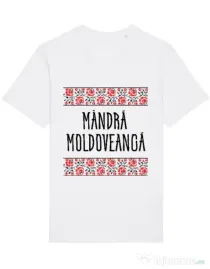 Tricou STANLEY STELLA barbat Mandra moldoveanca Alb