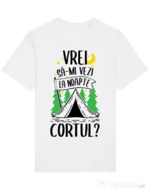Tricou STANLEY STELLA barbat Vrei sa-mi vezi la noapte cortul? Alb