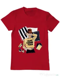 Tricou ADLER barbat I am not a morning person Rosu