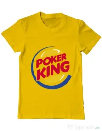 Tricou ADLER barbat Poker King Galben