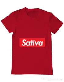 Tricou ADLER barbat Sativa Rosu