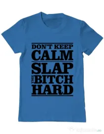 Tricou ADLER barbat Slap the bitch Albastru azuriu