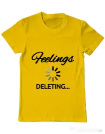 Tricou ADLER barbat Deleting feelings Galben