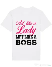 Tricou STANLEY STELLA barbat Lift like a boss Alb