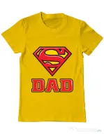 Tricou ADLER barbat Super Dad Galben