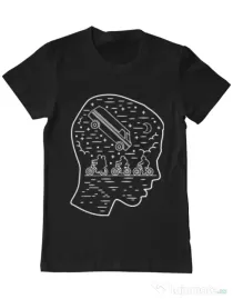 Tricou ADLER barbat Stranger night Negru