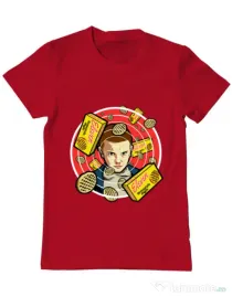 Tricou ADLER barbat Stranger Waffles Rosu