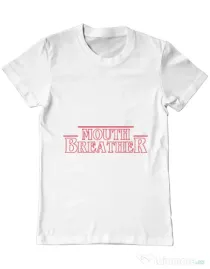 Tricou ADLER barbat Mouth breather Alb