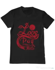 Tricou ADLER barbat Love Negru