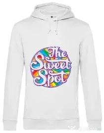 Hoodie barbat cu gluga The sweet spot Alb