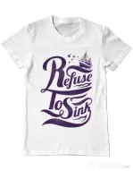 Tricou ADLER barbat Refuse to sink Alb