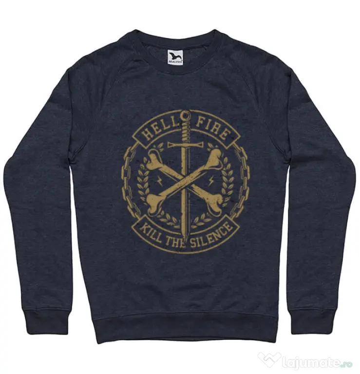 Bluza ADLER barbat Cross Bones Denim inchis