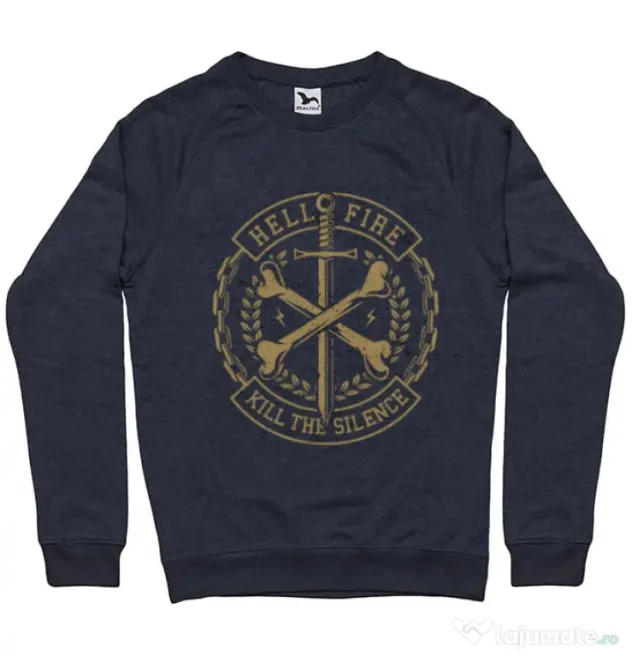 Bluza ADLER barbat Cross Bones Denim inchis