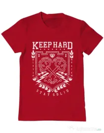 Tricou ADLER barbat Keep Hard Rosu