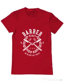 Tricou ADLER barbat Barber Rebel Rosu