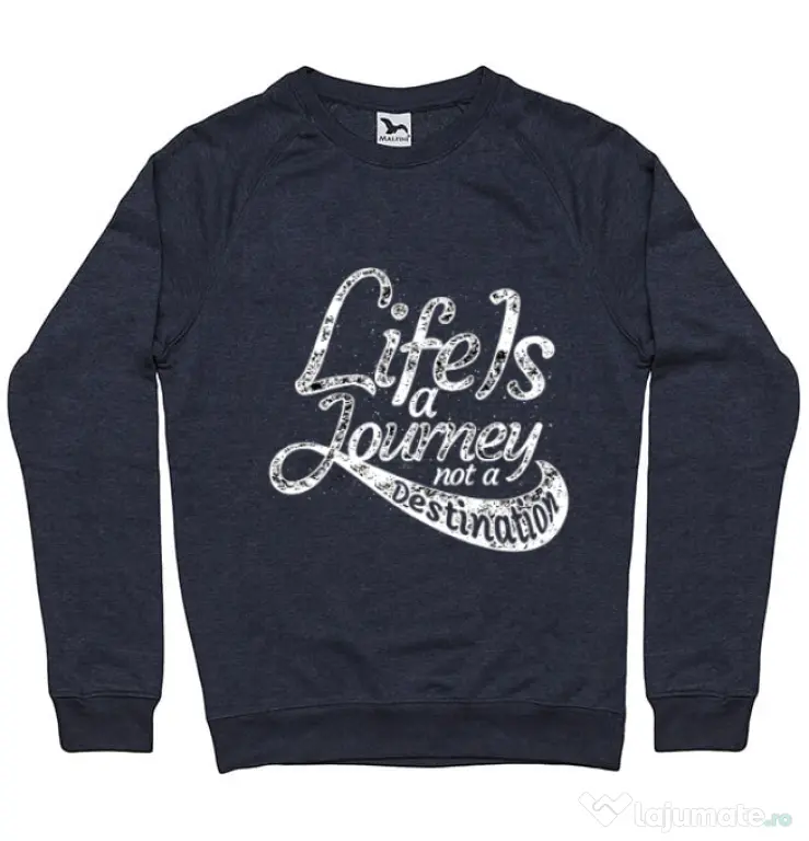 Bluza ADLER barbat Life Is A Journey Denim inchis
