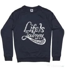 Bluza ADLER barbat Life Is A Journey Denim inchis