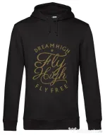 Hoodie barbat cu gluga Fly High Negru