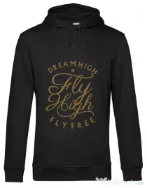 Hoodie barbat cu gluga Fly High Negru