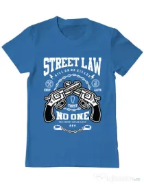 Tricou ADLER barbat Street Law Albastru azuriu