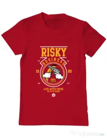 Tricou ADLER barbat Risky Business Rosu