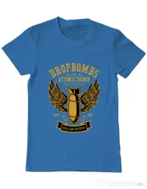 Tricou ADLER barbat Dropbombs Albastru azuriu