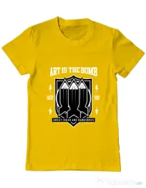 Tricou ADLER barbat Art Is The Bomb Galben