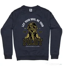 Bluza ADLER barbat Let Your Soul Be Your Pilot Denim inchis