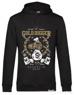 Hoodie barbat cu gluga Gold Digger Negru