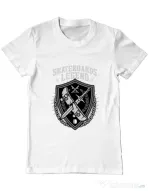 Tricou ADLER barbat Skateboards Legend Alb