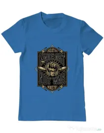 Tricou ADLER barbat Make Art Not War Albastru azuriu