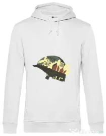 Hoodie barbat cu gluga Born To Cook Alb
